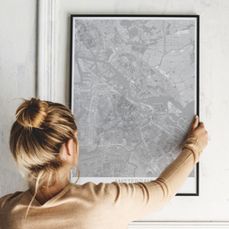 Poster von Amsterdam im Stil Bleistift
