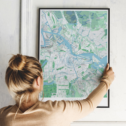 Poster von Amsterdam im Stil Gentle
