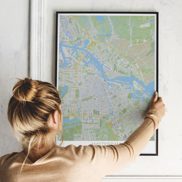 Poster von Amsterdam im Stil Greenfield