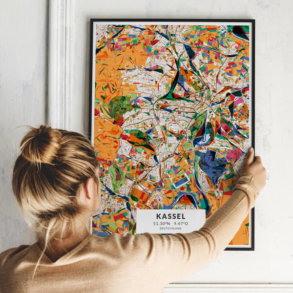 City-Map Kassel im Stil Kandinsky City-Map Kassel im Stil Kandinsky