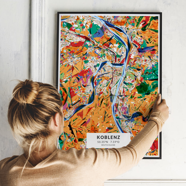 City-Map Koblenz im Stil Kandinsky City-Map Koblenz im Stil Kandinsky