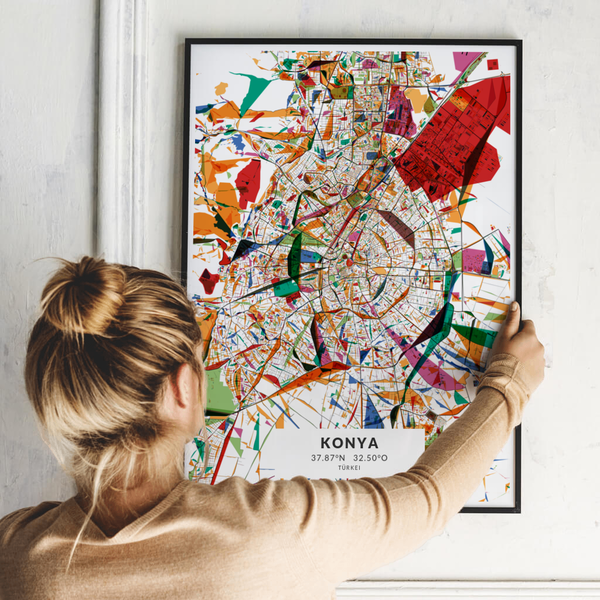 City-Map Konya im Stil Kandinsky City-Map Konya im Stil Kandinsky