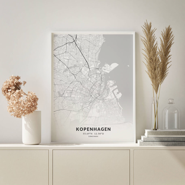 City-Map Kopenhagen im Stil Elegant City-Map Kopenhagen im Stil Elegant