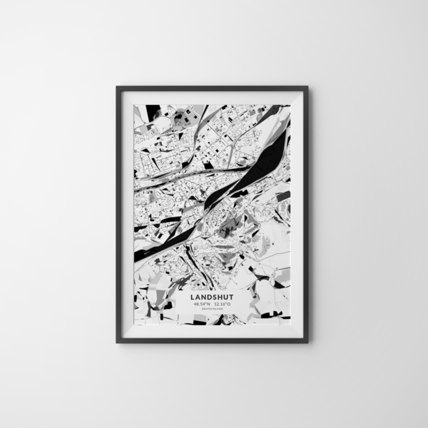 City-Map Landshut im Stil Kandinsky City-Map Landshut im Stil Kandinsky