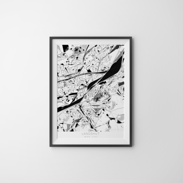 City-Map Landshut im Stil Kandinsky City-Map Landshut im Stil Kandinsky