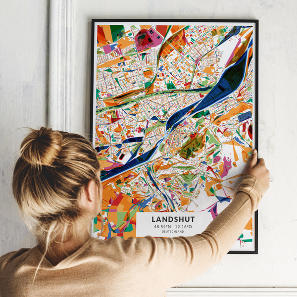 City-Map Landshut im Stil Kandinsky City-Map Landshut im Stil Kandinsky