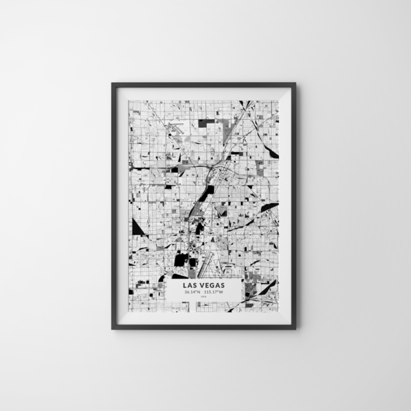 City-Map Las Vegas im Stil Kandinsky