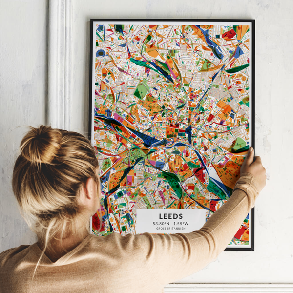 City-Map Leeds im Stil Kandinsky City-Map Leeds im Stil Kandinsky