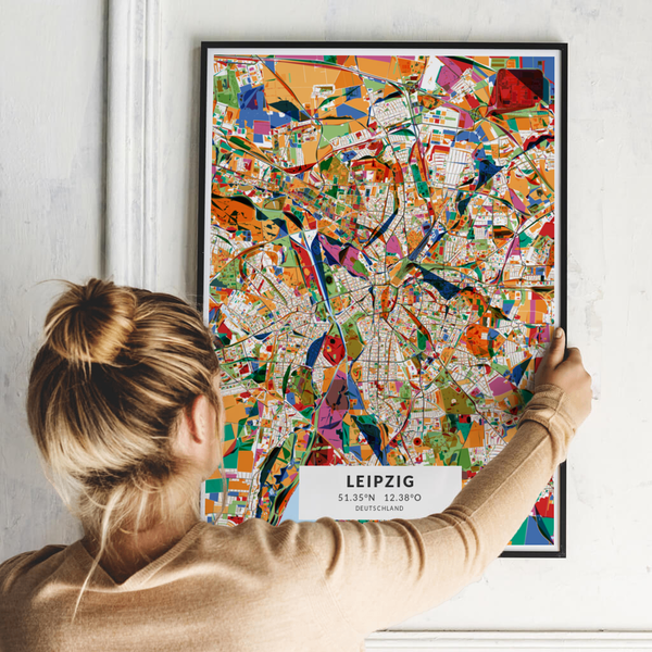 City-Map Leipzig im Stil Kandinsky City-Map Leipzig im Stil Kandinsky