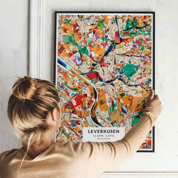 City-Map Leverkusen im Stil Kandinsky City-Map Leverkusen im Stil Kandinsky