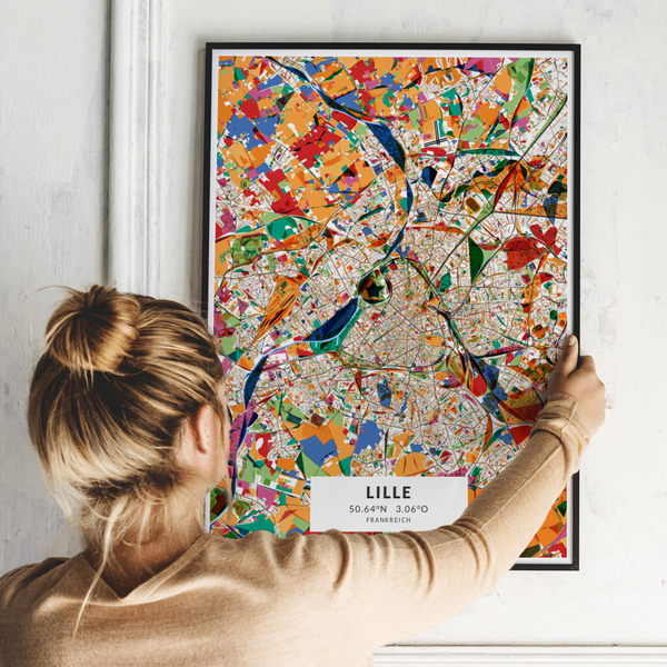 City-Map Lille im Stil Kandinsky City-Map Lille im Stil Kandinsky