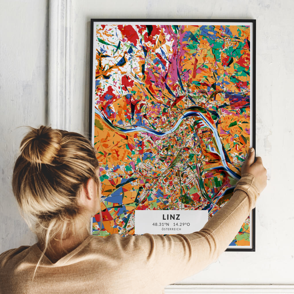 City-Map Linz im Stil Kandinsky City-Map Linz im Stil Kandinsky