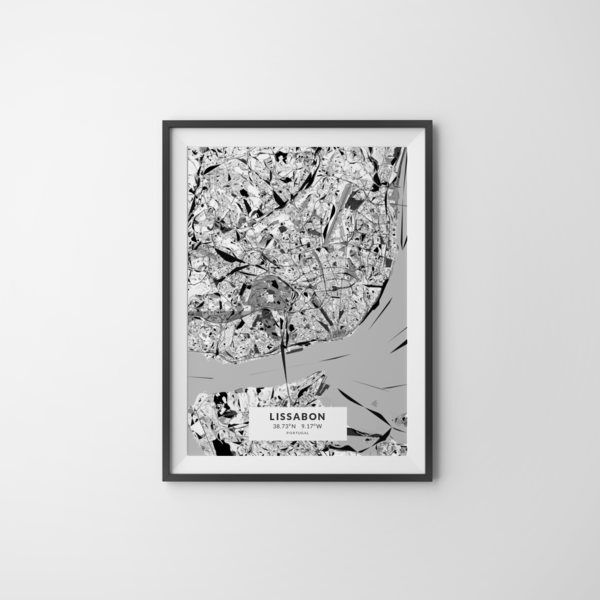 City-Map Lissabon im Stil Kandinsky City-Map Lissabon im Stil Kandinsky