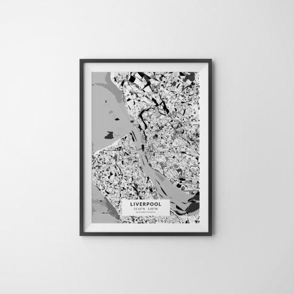 City-Map Liverpool im Stil Kandinsky