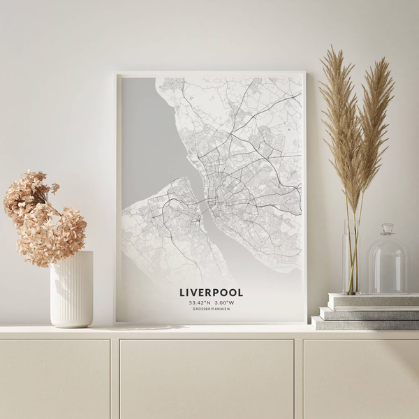 City-Map Liverpool im Stil Elegant