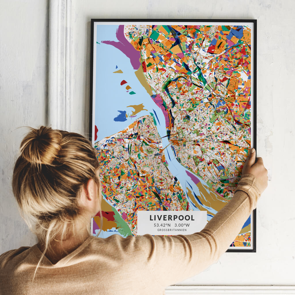 City-Map Liverpool im Stil Kandinsky City-Map Liverpool im Stil Kandinsky