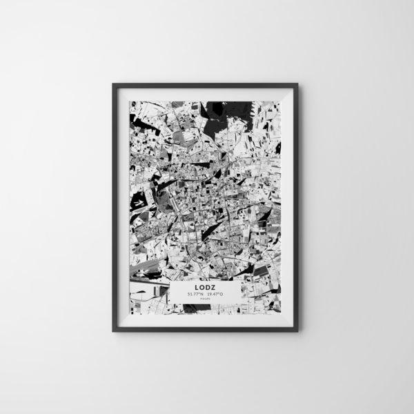 City-Map Lodz im Stil Kandinsky