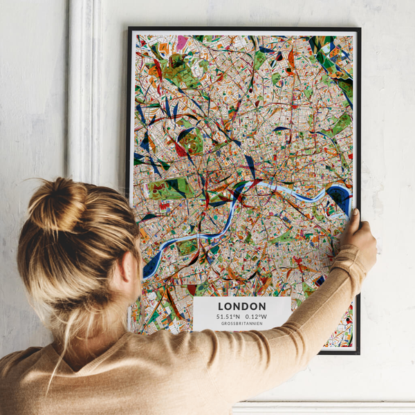 City-Map London im Stil Kandinsky