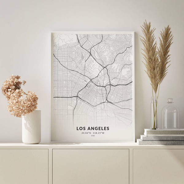 City-Map Los Angeles im Stil Elegant City-Map Los Angeles im Stil Elegant