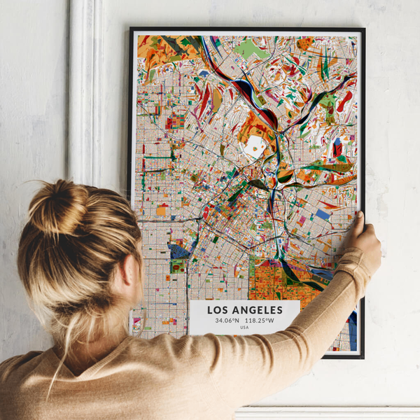 City-Map Los Angeles im Stil Kandinsky City-Map Los Angeles im Stil Kandinsky
