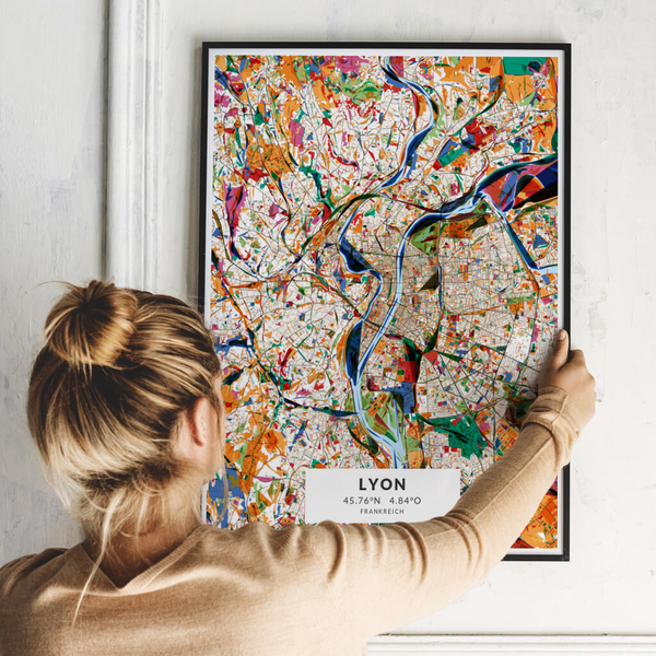 City-Map Lyon im Stil Kandinsky City-Map Lyon im Stil Kandinsky
