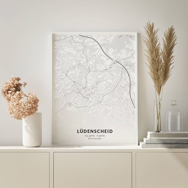 City-Map Lüdenscheid im Stil Elegant