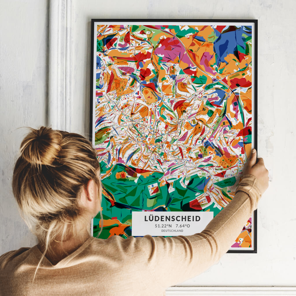 City-Map Lüdenscheid im Stil Kandinsky City-Map Lüdenscheid im Stil Kandinsky