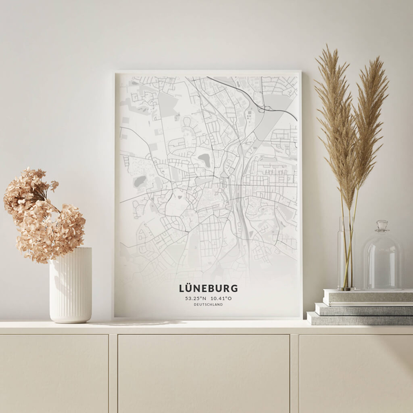 City-Map Lüneburg im Stil Elegant
