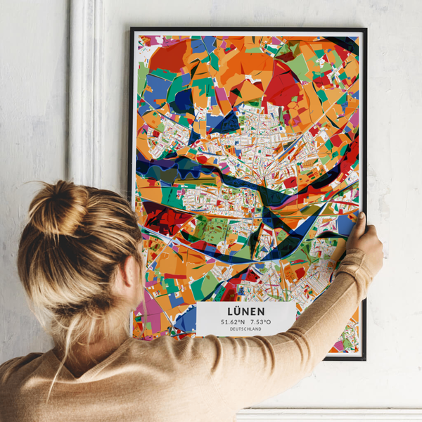City-Map Lünen im Stil Kandinsky City-Map Lünen im Stil Kandinsky
