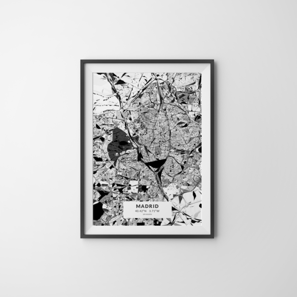 City-Map Madrid im Stil Kandinsky City-Map Madrid im Stil Kandinsky
