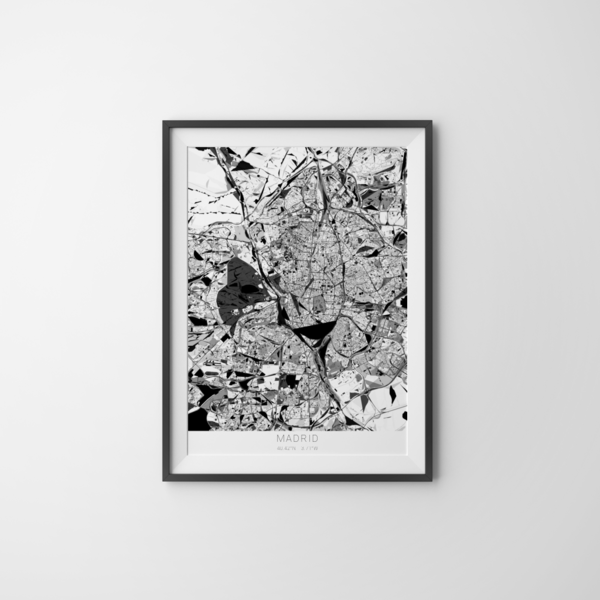 City-Map Madrid im Stil Kandinsky City-Map Madrid im Stil Kandinsky