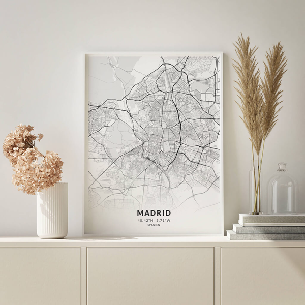 City-Map Madrid im Stil Elegant City-Map Madrid im Stil Elegant