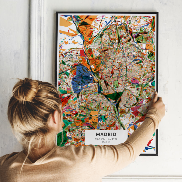 City-Map Madrid im Stil Kandinsky City-Map Madrid im Stil Kandinsky