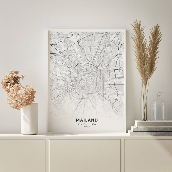 City-Map Mailand im Stil Elegant