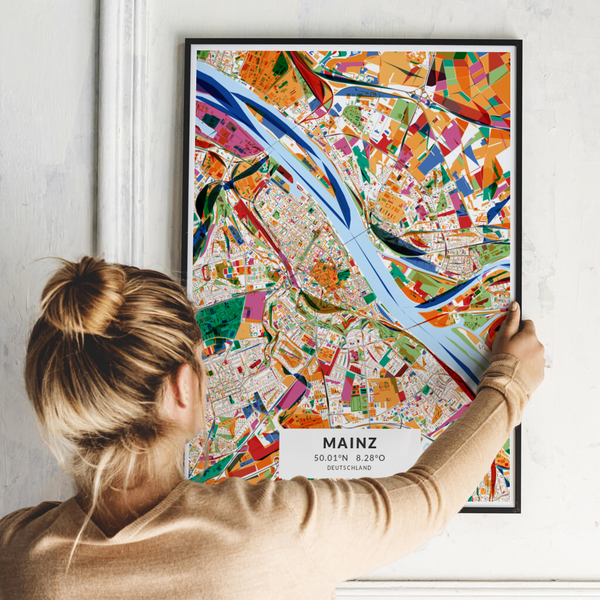 City-Map Mainz im Stil Kandinsky City-Map Mainz im Stil Kandinsky