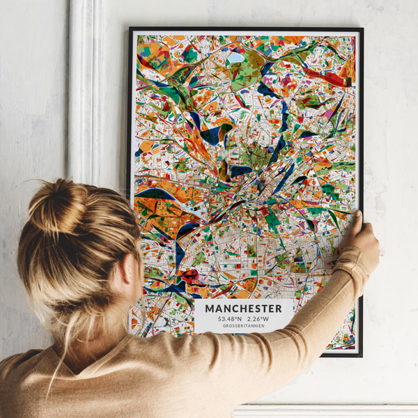 City-Map Manchester im Stil Kandinsky City-Map Manchester im Stil Kandinsky