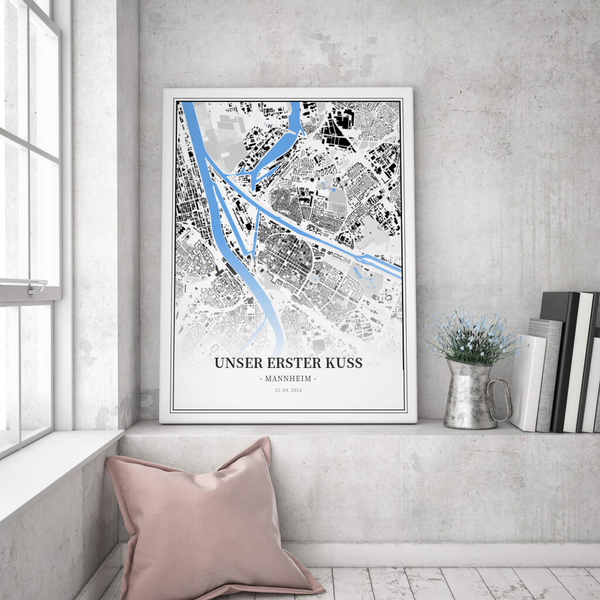 Stadtkarte Mannheim im Stil Schwarzplan Stadtkarte Mannheim im Stil Schwarzplan