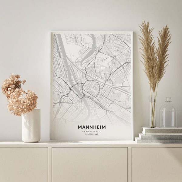 City-Map Mannheim im Stil Elegant