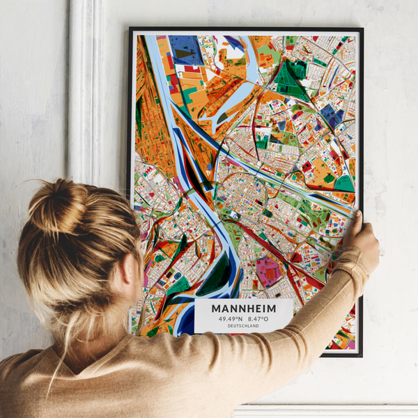 City-Map Mannheim im Stil Kandinsky City-Map Mannheim im Stil Kandinsky