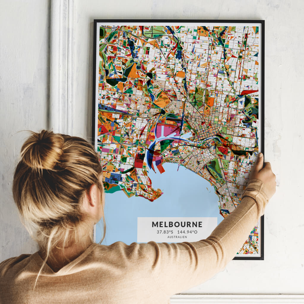 City-Map Melbourne im Stil Kandinsky City-Map Melbourne im Stil Kandinsky
