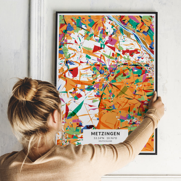City-Map Metzingen im Stil Kandinsky City-Map Metzingen im Stil Kandinsky