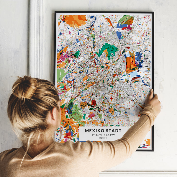 City-Map Mexiko Stadt im Stil Kandinsky City-Map Mexiko Stadt im Stil Kandinsky
