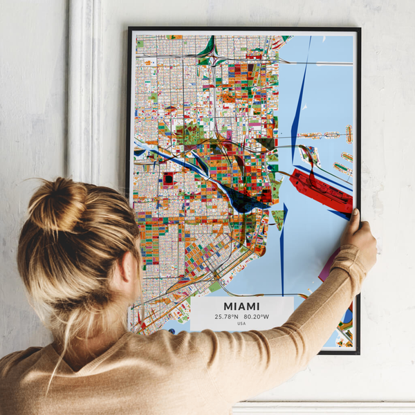 City-Map Miami im Stil Kandinsky City-Map Miami im Stil Kandinsky
