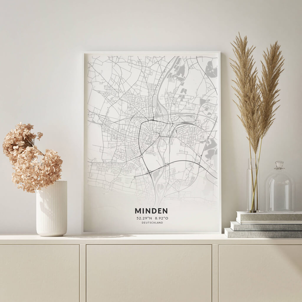City-Map Minden im Stil Elegant City-Map Minden im Stil Elegant