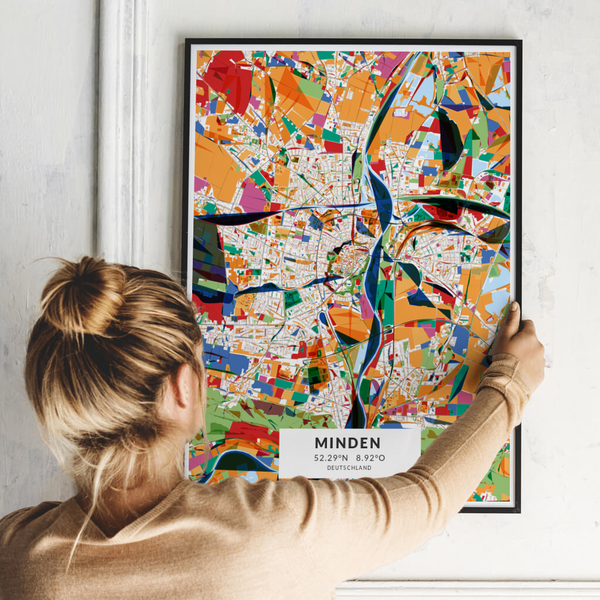 City-Map Minden im Stil Kandinsky City-Map Minden im Stil Kandinsky