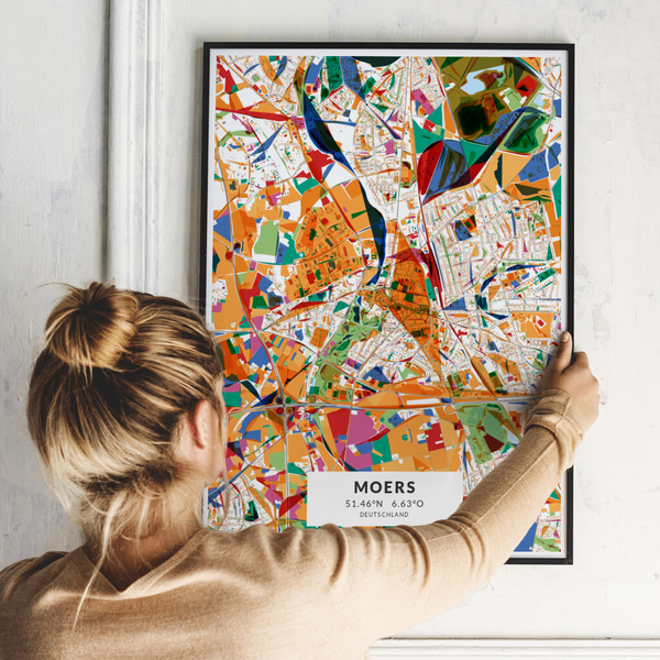 City-Map Moers im Stil Kandinsky City-Map Moers im Stil Kandinsky