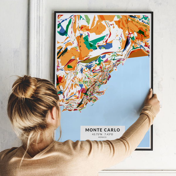 City-Map Monte Carlo im Stil Kandinsky City-Map Monte Carlo im Stil Kandinsky