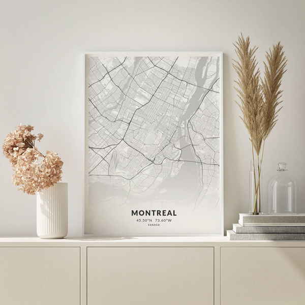 City-Map Montreal im Stil Elegant