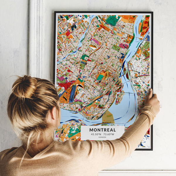 City-Map Montreal im Stil Kandinsky
