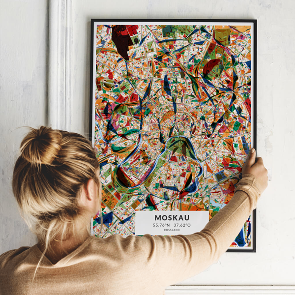 City-Map Moskau im Stil Kandinsky City-Map Moskau im Stil Kandinsky